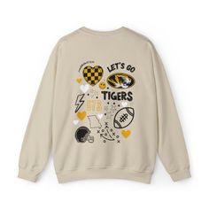 Mizzou Tigers Game Day Sweatshirt – 812 Hickory Cotton Sweatshirt With Graphic Print For Game Day, Cotton Graphic Print Sweatshirt For Game Day, School Spirit Graphic Print Sweatshirt With Relaxed Fit, Oversized School Spirit Sweatshirt With Graphic Print, Oversized School Spirit Graphic Sweatshirt, Oversized Graphic Print Sweatshirt For School Spirit, Crew Neck Tops For College Events In Fall, College Style Game Day Sweatshirt With Graphic Print, College Sweatshirt With Graphic Print For School Spirit