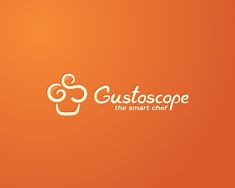 an orange background with the words gutscope on it and a white logo for a smart chef