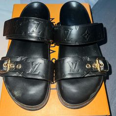 Very Comfortable Great Condition, Small Tear On The Top From The Leather Shoes Louis Vuitton, Louis Vuitton Shoes, On The Top, Mule, Women's Shoes Sandals, The Top, Shoes Sandals, Louis Vuitton, Size 10