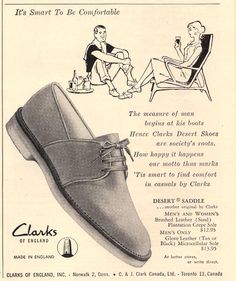 Desert Shoes, Clarks Desert Boot, Shoes Ads, Fashion Illustration Vintage, Dapper Gentleman, Tactical Clothing, Vintage Mens Fashion, Vintage Classics, Vintage Clothing Men