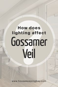 the words how does lighting effect gossamer veil? in front of a white background