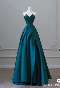 Green Long Prom Dress, Prom Dress Inspo, Strapless Prom Dress, Long Formal Dress, Prom Dress Ideas, Custom Size Dresses