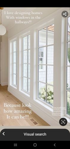 an image of the inside of a house with windows in the hallway and how amazing it can be