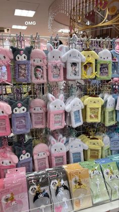 a store display filled with lots of stuffed animals