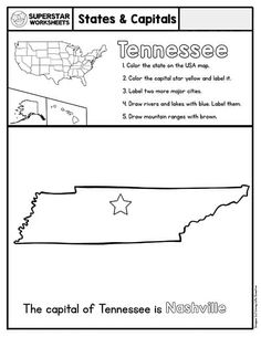 states and capital worksheet