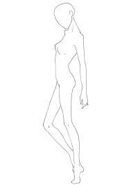 a line drawing of a female figure