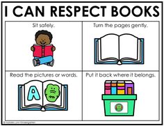 an open book with the words i can respect books and pictures to describe what they are