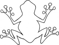 the outline of a frog sitting on its hind legs