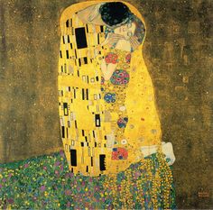 the kiss by klimt painting print on wrapped canvas