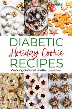 Diabetic Holiday Cookie Recipes are a great way to make sure that diabetics don't have to miss out on enjoying some delicious treats for the holidays. Included in this collection or peanut butter, snowball, gingerbread and more! Sugarfree Christmas Dessert, Christmas Goodies For Diabetics, Low Sugar Holiday Cookies, Best Sugar Free Cookies, Christmas Candy For Diabetics, Impression Cookie Recipe, Christmas Recipes For Diabetics, Best Cookies For Diabetics, Splenda Cookie Recipes