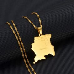 Elevate your heritage with our Suriname Map Necklace. Show your pride, support your country & wear your pendant with passion. Buy now! Poland Necklace, Suriname Flag, Gold Map, Delicate Pendant, Necklace Everyday, Map Pendant, Chain Making, Country Wear, Map Necklace