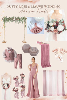 a pink and white wedding theme with flowers