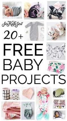 20 + free baby projects for babies and toddlers to help them learn how to sew