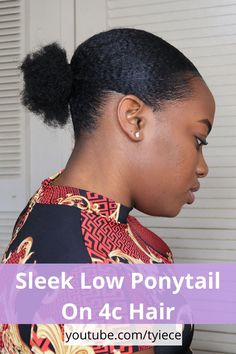 Slick Back Bun Natural Hair Short, Sleek Back Ponytail Natural Hair 4c, 4c Hair Slick Back Bun, Slick Back Bun Natural Hair Short 4c, Slick Back Ponytail Natural Hair Short, 4c Hair Ponytail Styles, Natural Hair Ponytail Styles Low Buns, How To Do A Slick Back Ponytail 4c Hair, 4c Slick Back Ponytail