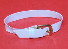 Barbie Roman Holiday WHITE VINYL BELT Cruise #968 Vintage Reproduction REPRO #Mattel Belt With Gold Buckle, Diving Helmet, Gold Belts, Black Headband, White Belt