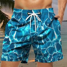 Category:WE-Pants; Season:Summer; Fabric:Polyester; Gender:Men's; Style:Hawaiian,Boho; Elasticity:Micro-elastic; Occasion:Beach,Casual,Daily,Holiday; Fit Type:Regular Fit; Function:Quick Dry; Waistline:Mid Waist; Pattern:Color Block,Graphic Prints; Design:with Mesh lining,3D Print,Elastic Waist,Drawstring; Pants Type:Swim Shorts,Swim Trunks,Board Shorts; Fly Type:Elasticity,Drawstring; Front page:FF; Listing Date:05/19/2023; Production mode:External procurement; Hips:; Length:; Waist:; Fit US Si Surfing Board, Summer Surfing, Mens Beach Shorts, Running On The Beach, Swim Pants, Smart Casual Men, Mens Swim Shorts, Mens Boardshorts, Shorts Men