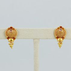 Pure 22k Yellow Gold Dangle Handmade Earrings, K4521 - Etsy Jewelry Patterns, Handmade Earrings, Yellow Gold, Ships, India, Pure Products, Yellow, Pattern, Gold