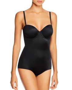 Spanx Suit Your Fancy Convertible Bodysuit Elegant Contoured Bodysuit, Elegant Contoured Underwire Bodysuit, Elegant Sculpting Full Coverage Swimwear, Elegant Full Coverage Bodysuit With Lined Body, Elegant Full Coverage Lined Bodysuit, Elegant Full Coverage Fitted Swimwear, Elegant Shaping Bodysuit With Lined Body, Elegant Shaping Bodysuit In Solid Color, Elegant Shaping Bodysuit