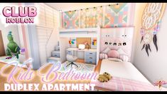 KIDS BEDROOM SPEED BUILD IN DUPLEX APARTMENT Kids Bedroom Update in Club Roblox House Ideas Aesthetic Bedroom, Club Roblox House Ideas Bedroom, Club Roblox Baby Room Ideas, Club Roblox Living Room Ideas, Club Roblox Image Id Codes Bedroom, Apartment Kids Bedroom, Club Roblox Bedroom Ideas, Bloxburg Kids Bedroom, Club Roblox Room Ideas