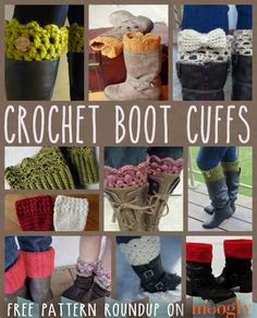 crochet boot cuffs free pattern roundup on moogly