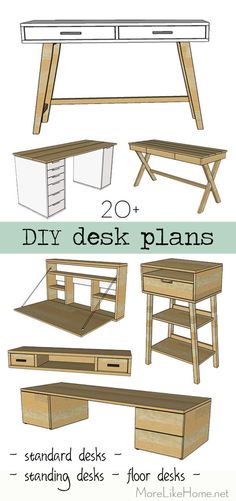 the diy desk plans are easy to make