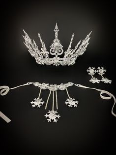 Ice Queen Crown and Jewelry handmade unique