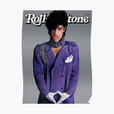 the cover of rolling stone magazine with an image of prince michael jackson in purple suit