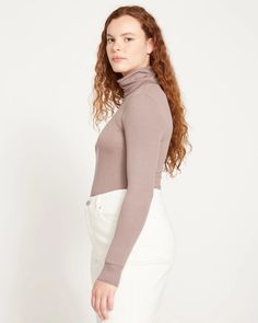 Foundation Turtleneck - Nutmeg | Universal Standard Puffer Vest Fashion, Athleisure Pants, Universal Standard, Weekend Dresses, Ponte Pants, Simply Chic, Vest Fashion, Petite Jeans, Blazer Fashion