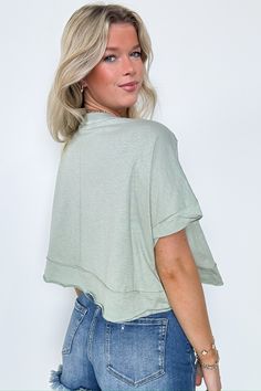 Details: This Erika Raw Edge Pocket Top is the perfect combination of edgy and practical. With raw edge detailing and a convenient pocket, you can show off your unique style while keeping your essentials close by. Stay cool and confident in this playful and versatile top. - Short sleeves - Relaxed fit Content: 100% cotton Size + Fit: Model is 5'8" and wearing a Small - Approximate measurements from a size Small - Full length: 19" - Chest: 60" - Waist: 60" - Sleeves: 12" Brand: Charlotte Avery Trendy Everyday Washed Tops, Edgy Spring Tops With Pockets, Trendy Soft-washed Top For Everyday, Trendy Tops With Frayed Hem For Day Out, Trendy Distressed Tops For Everyday, Frayed Hem Top For Fall Day Out, Urban Tops For Spring Layering, Casual Washed Tops For Day Out, Summer Tops With Side Pockets For Day Out