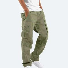 Patlollav Mens Solid Multiple Pockets Outdoor Straight Type Fitness Pants Cargo Trousers Color/Size: Army Green/XXXXL Gender: Women/Female/Girl It is made of high quality materials, durable enought for your daily wearing. I am sure you will like it! If you have any questions about this products, please feel free to contact us. We will contact you within 24 hours to provide you with a better solution. KEY: Mens fall fashion 2022, Christmas, Mens plus size clearance, Mens Tops, Mens Coats, Mens Pa Pant Trousers For Men, Streetwear Cargo Pants, Sweatpants Streetwear, Graduation Outfits, Baggy Cargo Pants, Mens Workwear, Pants Cargo, Hipster Outfits, Men Pants