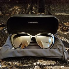 Dolce & Gabbana Cat Eye Black Acetate Sunglasses With Light Grey/Dark Blue Gradient Lenses. Come In A Designer-Stamped Case. Brand New | Never Worn Colored Sunglasses, Glasses Accessories, Eye Black, Cat Eye, Cat Eye Sunglasses, Dark Blue, Dolce And Gabbana, Women Accessories, Brand New