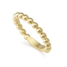 Gold Stacking Ring | Caviar Gold | LAGOS Jewelry Beaded Stacking Rings, Mens Designer Jewelry, Lagos Jewelry, Gold Stacking Ring, Stack Ring, Gold Ring Designs, Jtv Jewelry, Gold Ring Stack, Gold Collection