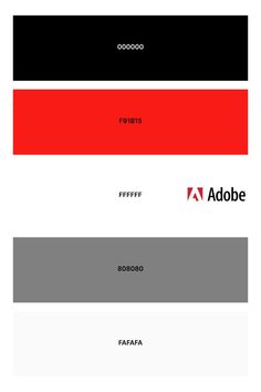 the logos for adobe, adobe and other electronic devices are shown in three different colors