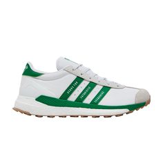 Find ADIDAS Human Made X Country 'gears For Futuristic Teenagers Green on Editorialist. The Human Made x adidas Country ‘White Green’ offers Nigo’s modernized take on the retro ‘70s silhouette. The white textile upper is fortified with tonal suede overlays and a molded TPU heel counter. ‘Gears for Futuristic Teenagers’ is inscribed on green leather three-stripes, while Human Made’s heart logo is stamped on the matching green leather heel tab. The grassy hue is repeated on a stabilization frame added to the full-length Boost midsole. Underfoot, a lugged Continental rubber outsole delivers superior grip. White Textile, Adidas Country, Human Made, Sole Sneakers, Heart Logo, Adidas Shop, Retro 70s, Green Leather, White Green