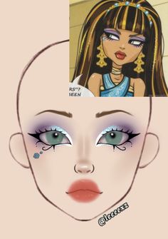 Preshower Makeup Ideas, Preshower Makeup, Makeup Masquerade, Creepy Costume, Monster High Makeup, Monster High Halloween, Monster High Costume, Halloweenský Makeup, Makeup Charts