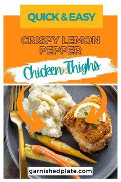 the recipe for crispy lemon pepper chicken thighs