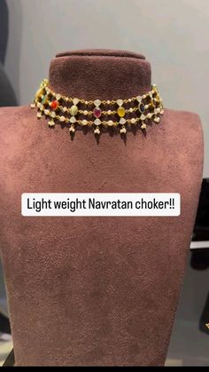 Navarathna Necklace, Future Jewelry, Indian Diamond Jewellery, Gold Temple Jewellery, Gold Pearl Jewelry, Silver Jewelry Accessories, Antique Gold Jewelry Indian