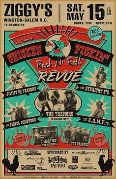 an old concert poster for the grateful rock and roll revival