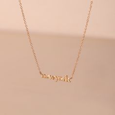 The most perfect gift! Here it is! Each necklace is made just for you - our signature lowercase letters are assembled into the name or place that makes your heart full. Catbird Jewelry, 14k Yellow Gold Necklace, Yellow Gold Necklace, Gold Name Necklace, Recycled Gold, Gifts For Wedding Party, Engagement Ring Wedding Band, Lower Case Letters, Name Necklace