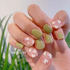 Spring Short Square Nails, Natural Nails Designs Short, Minimal Nails Art, Hello Nails, Hippie Nails, Cute Simple Nails, Simple Gel Nails, Casual Nails, Cute Gel Nails