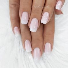 Ombre Gel Nails, Bridal Nails Designs, Ombre Nail Designs, Makijaż Smokey Eye, Bride Nails, Pink Nail, Neutral Nails, Dipped Nails, Bridal Nails