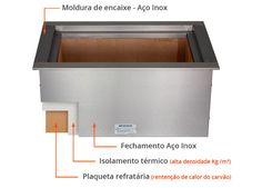 an image of a stainless steel box labeled in spanish