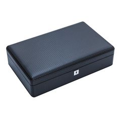 Carbon Fiber Watch Box with Lock, Holds 12 Watches Store your watch collection in one of the most exquisite carbon fiber watch boxes available. The material and color of the box will accentuate the beauty of your watches. Dimensions: Approximately 35 x 21.5 x 9 cm Color: Black Material: Wood and carbon fiber Luxury Watch Box, Leather Watch Case, Neutral Jewelry, Wood Watch Box, Box With Lock, Leather Watch Box, Bar Accessories Decor, Watch Organizer, Watch Boxes