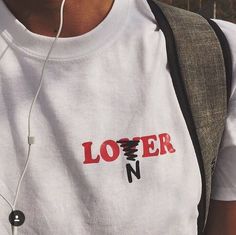 Lover Loner T-Shirt Punk Tshirt, Aesthetic T Shirts, Tomboy Outfits, Indie Brands, Dope Outfits, Love T Shirt, Luxe Fashion, Fashion Tops, White Cotton