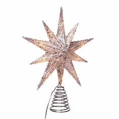 a christmas tree topper with a star on it