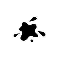 an abstract black and white logo with splashing liquid on the bottom, which appears to be falling down