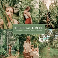 the tropical green lightroom mobile preset