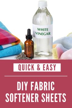 white vinegar and easy diy fabric softener sheets