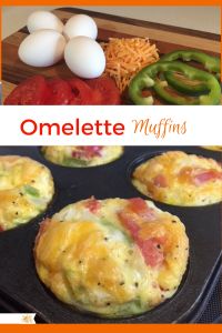 an image of omelette muffins cooking in the oven