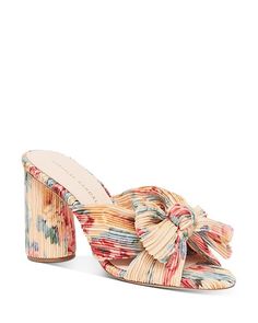 Loeffler Randall - High-Heel Slide Sandals Summer Mules With 4-inch Heel And Open Heel, Fabric Heels With Wrapped Heel, Fabric Heels With Wrapped Heel And Round Toe, Chic Fabric Heels For Summer, Chic Summer Fabric Heels, Spring High Heel Mules With Wrapped Heel, Summer Mules With 4-inch Heel And Ankle Strap, Summer Block Heel Sandals In Fabric, Spring Ankle Strap Mules With Wrapped Heel